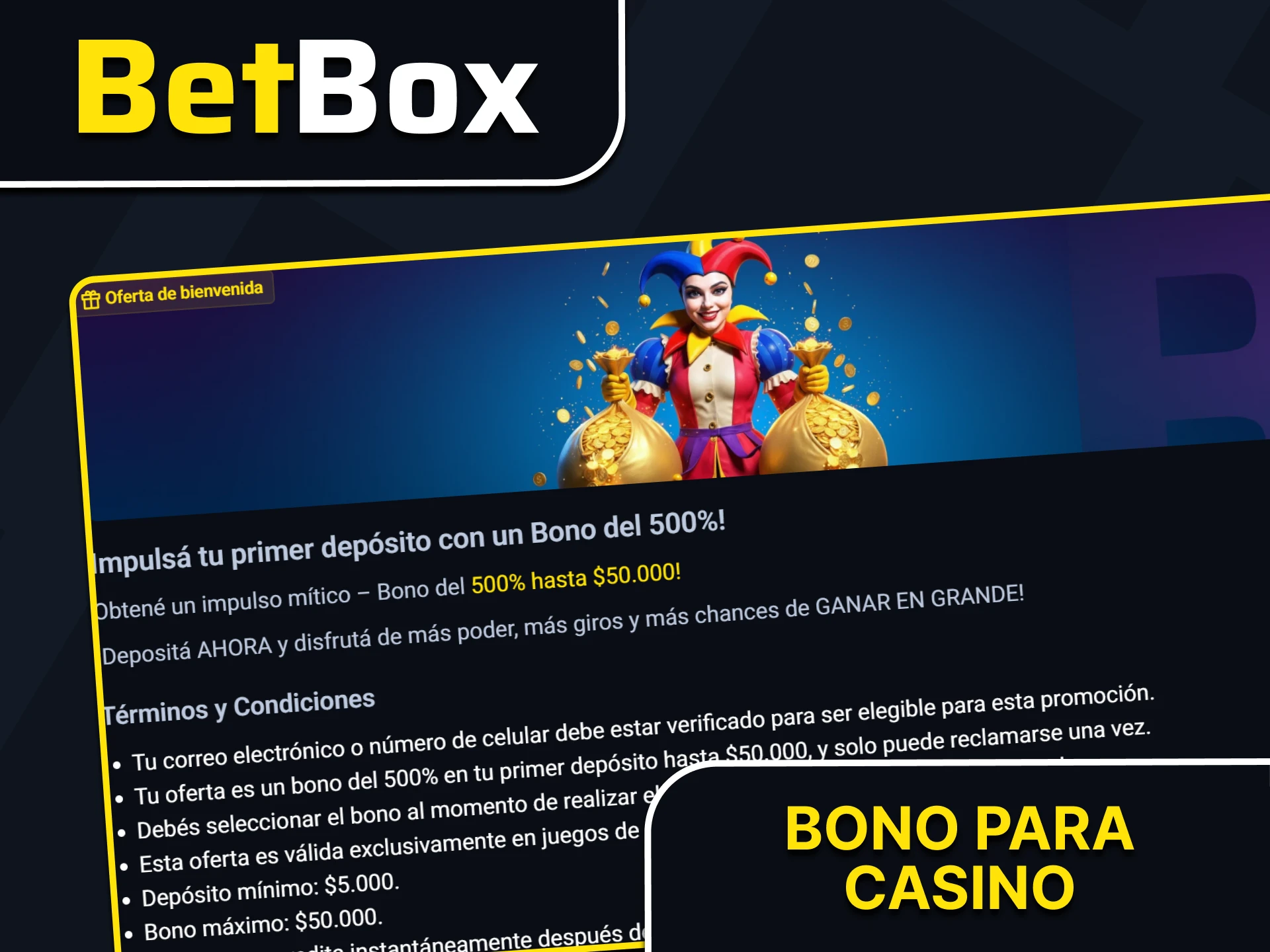 El sitio web de Betbox ha preparado bonos para juegos de casino.