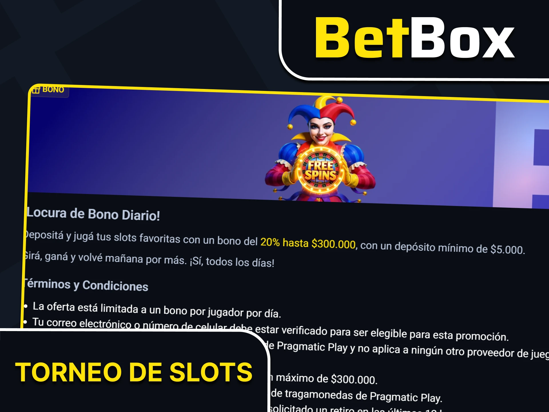Obtén bonos para tragamonedas y por jugar a las tragamonedas desde el sitio web de Betbox.