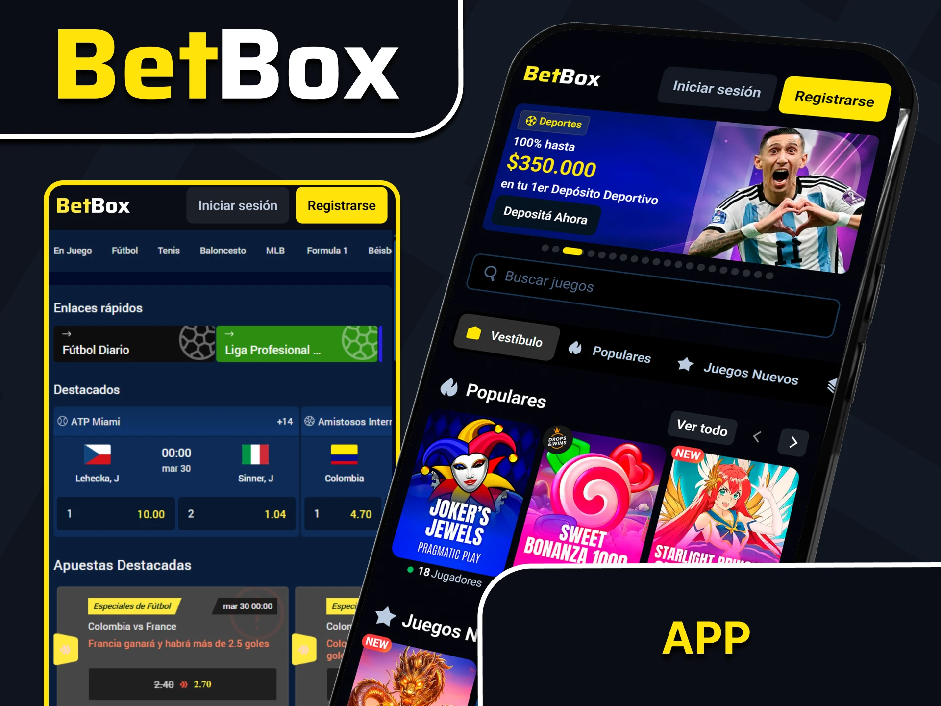 Descarga la aplicación Betbox en tu smartphone.