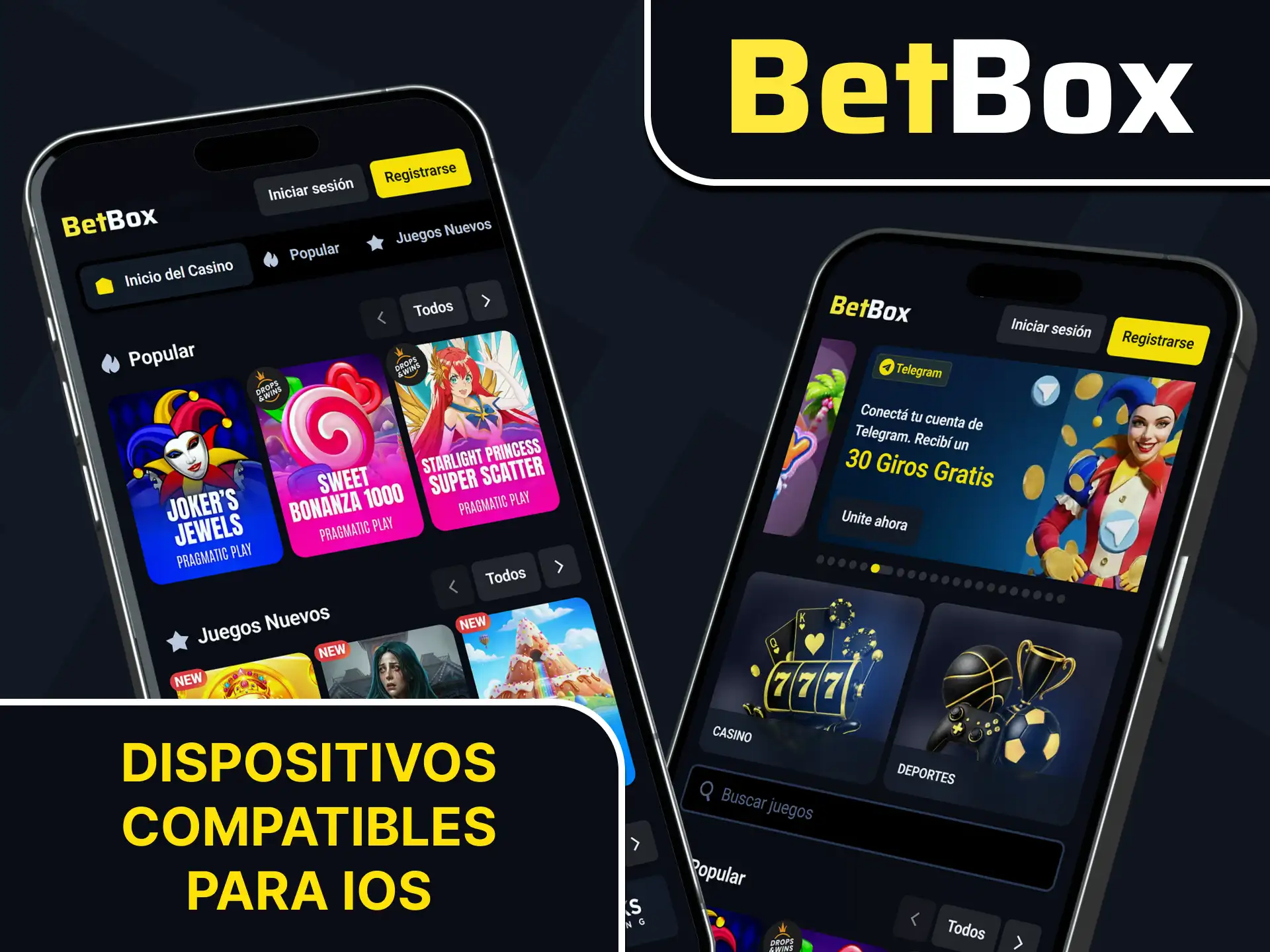 Revisa la lista de dispositivos iPhone compatibles con Betbox App.