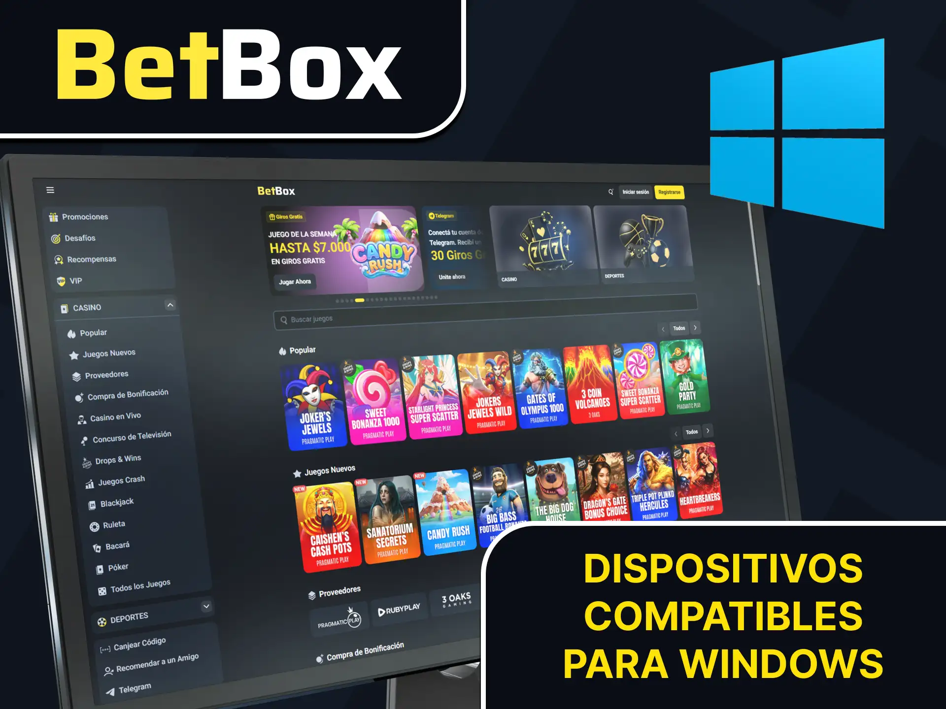 Comprueba los requisitos para instalar el software de Betbox en Windows.