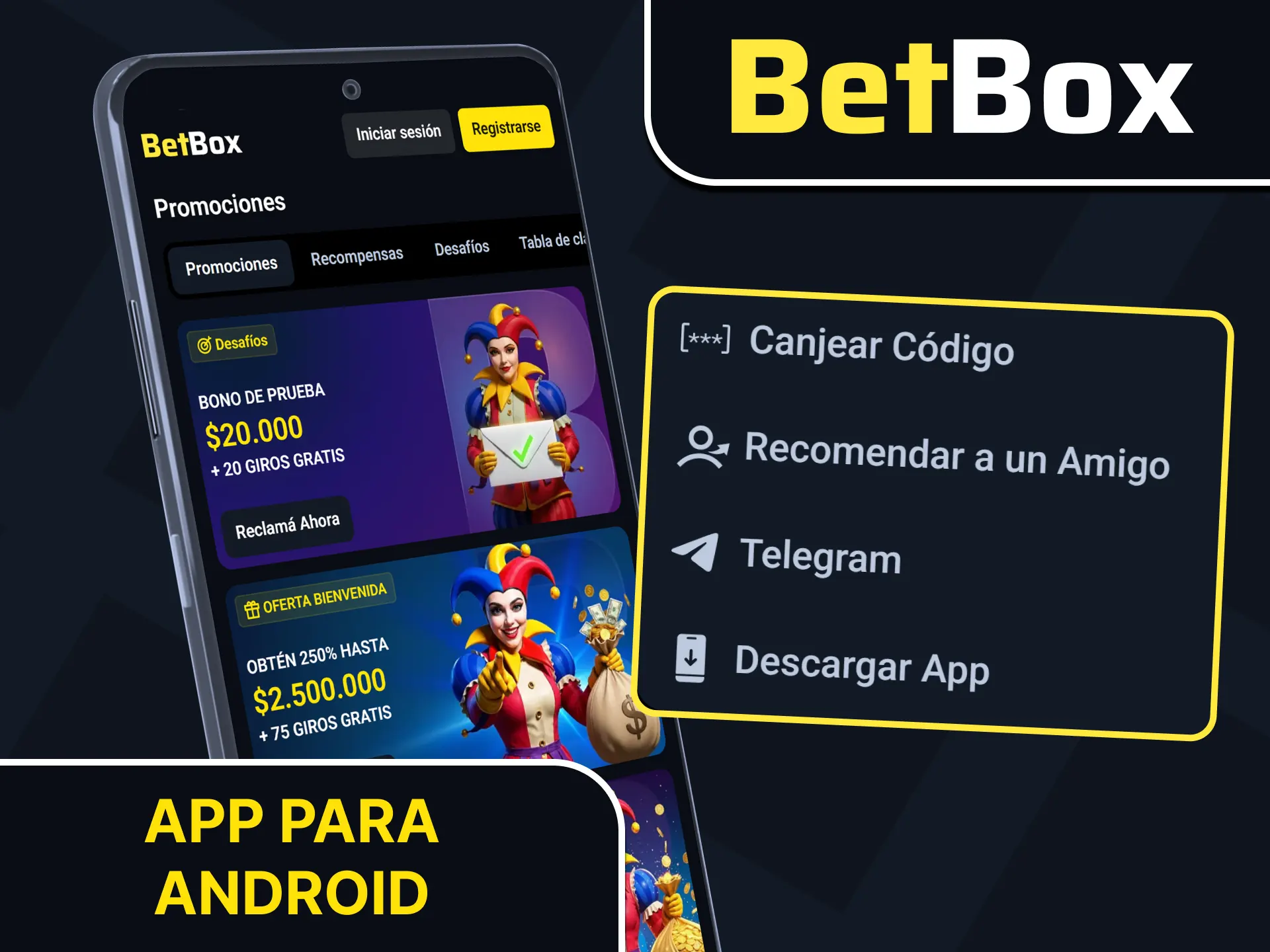 Instala la app de Betbox para Android y comienza a ganar.