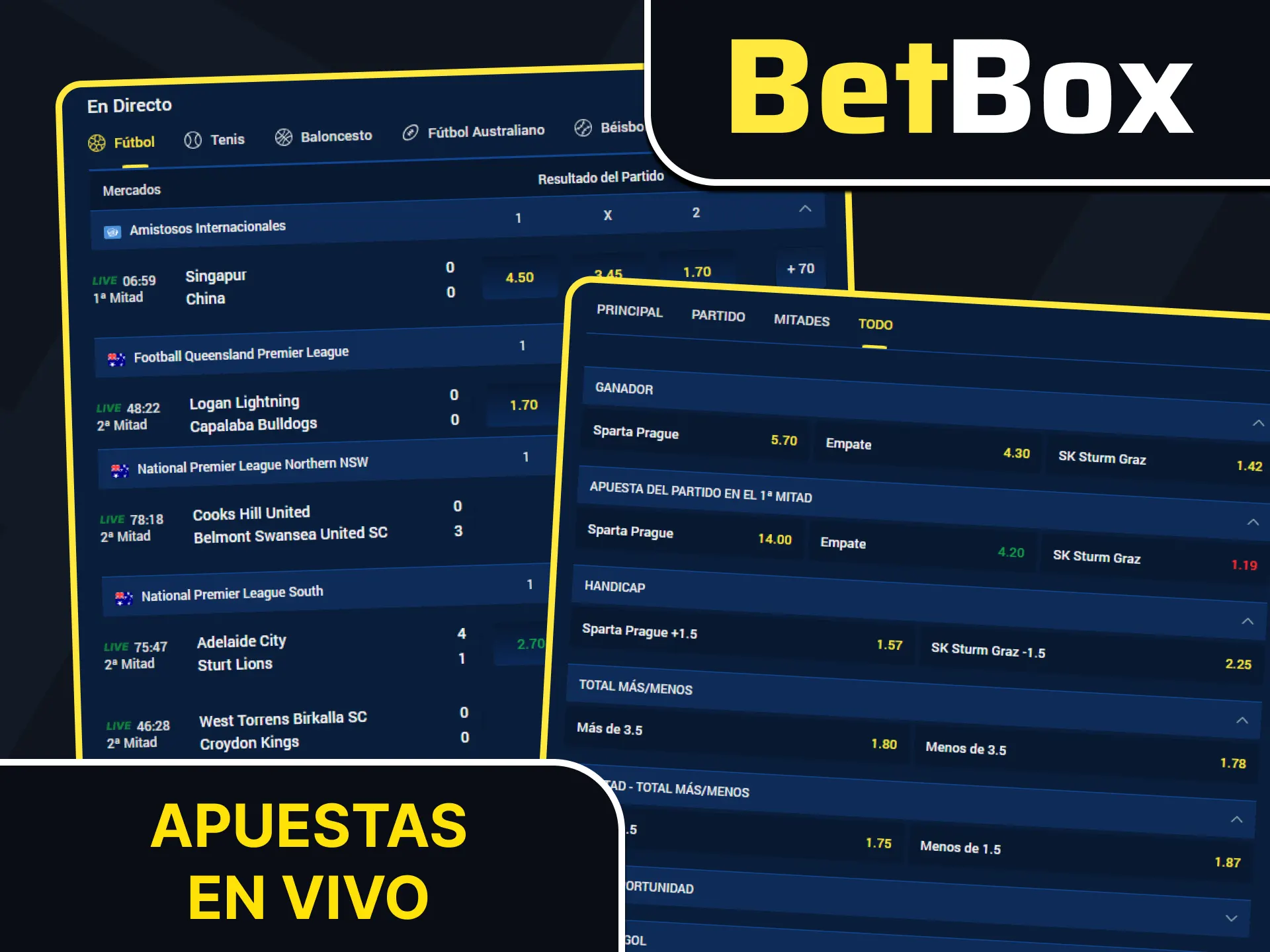 Realiza tus apuestas en vivo y aprovecha las cuotas de Betbox.