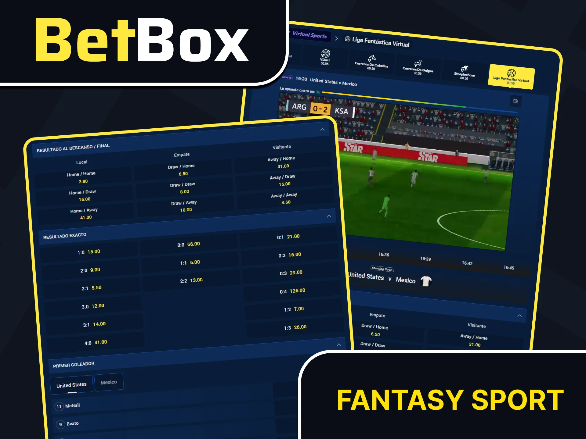 Arma tu equipo ideal en Fantasy Sport y compite en Betbox.